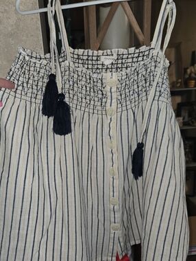 Maurices Smocked Tank Top with Tassels